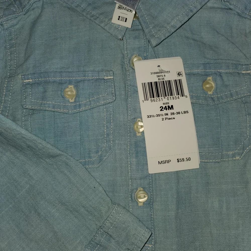 Ralph Lauren Light Blue Denim Shirt Set - Picture 3 of 3